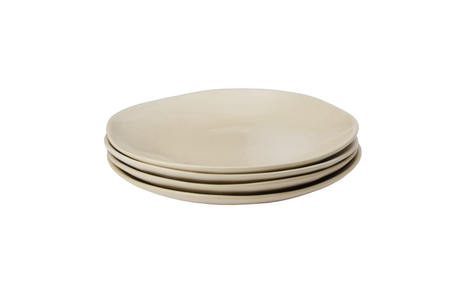 Speiseteller Capela 4 Stück, 28 cm, NatureHandgefertigtes Teller-Set