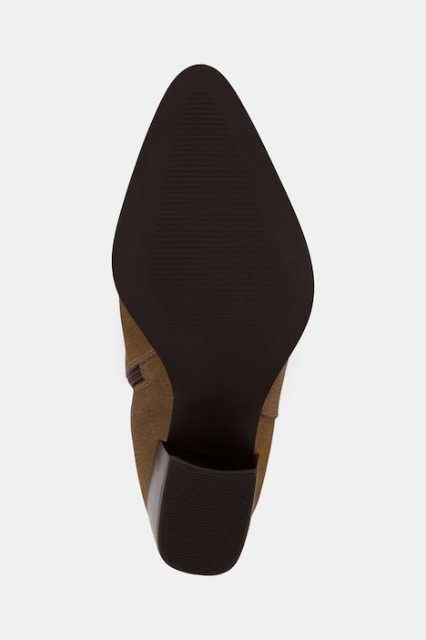 Leder-Stiefeletten, Nubukleder, Weite H