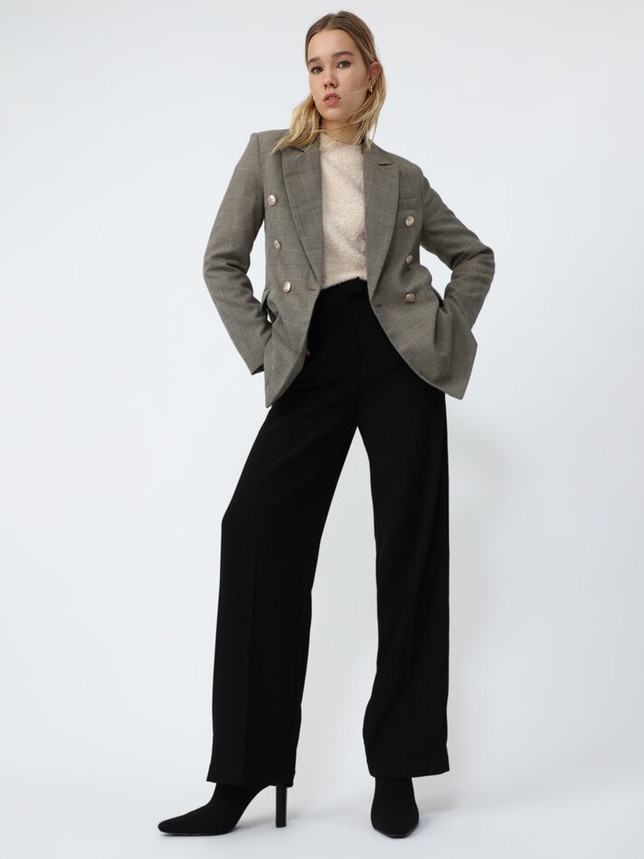 Blazer de abotoamento duplo - Tons de marrom