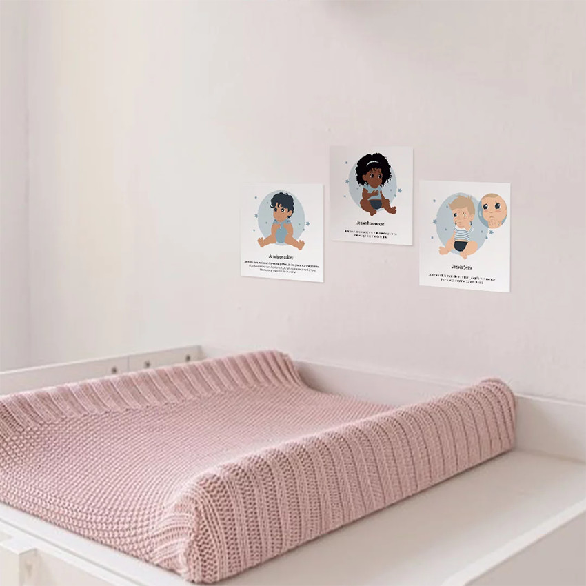 7 cartes Bébé signe 