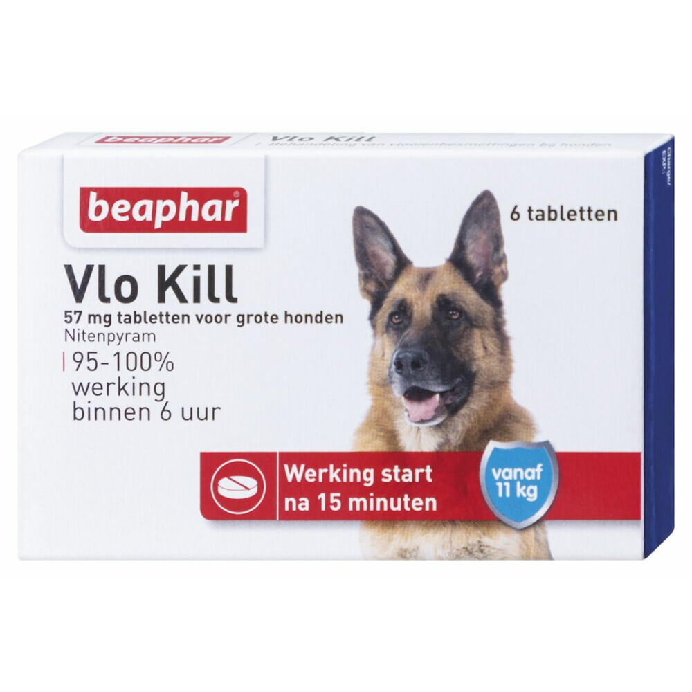 Beaphar Vlo Kill Anti Vlooien Tabletten Hond 11 - 57 kg6 tabletten