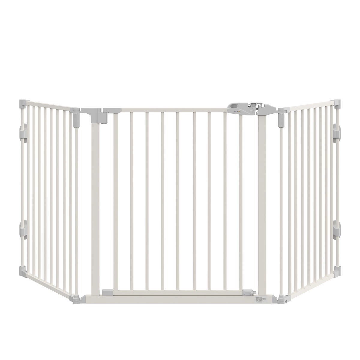 PawHut Hondenhek, 202,5L x 2D x 76H cm, Staal, Kunststof, Wit