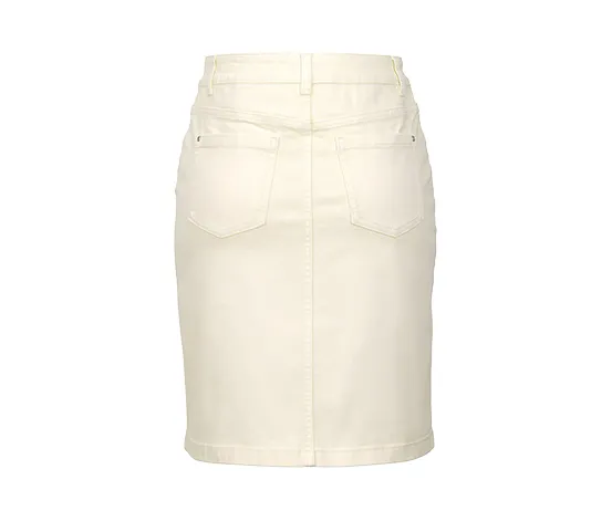 Jeansrock, cremefarben