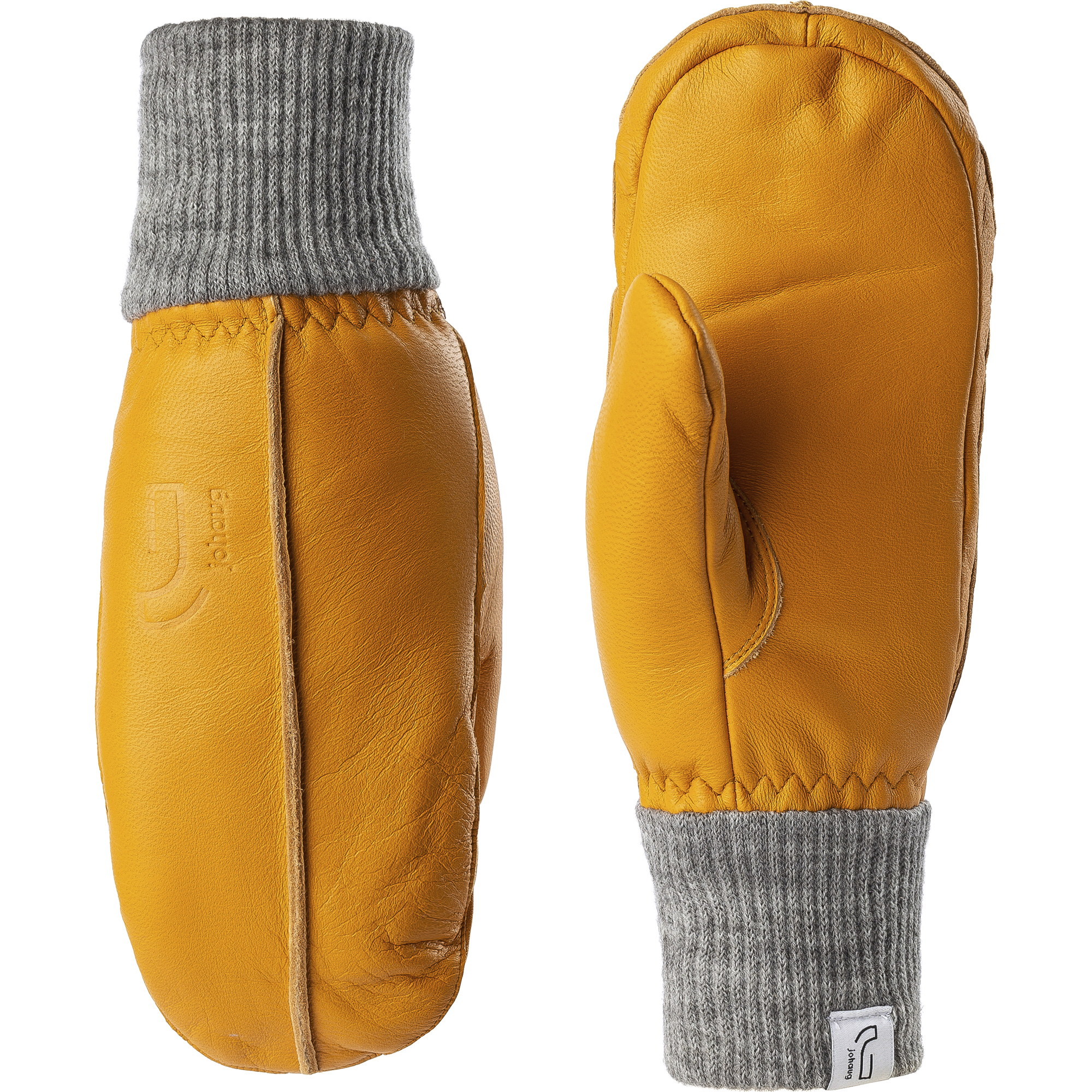 Leather Mitten Dame OCHER/OCHER