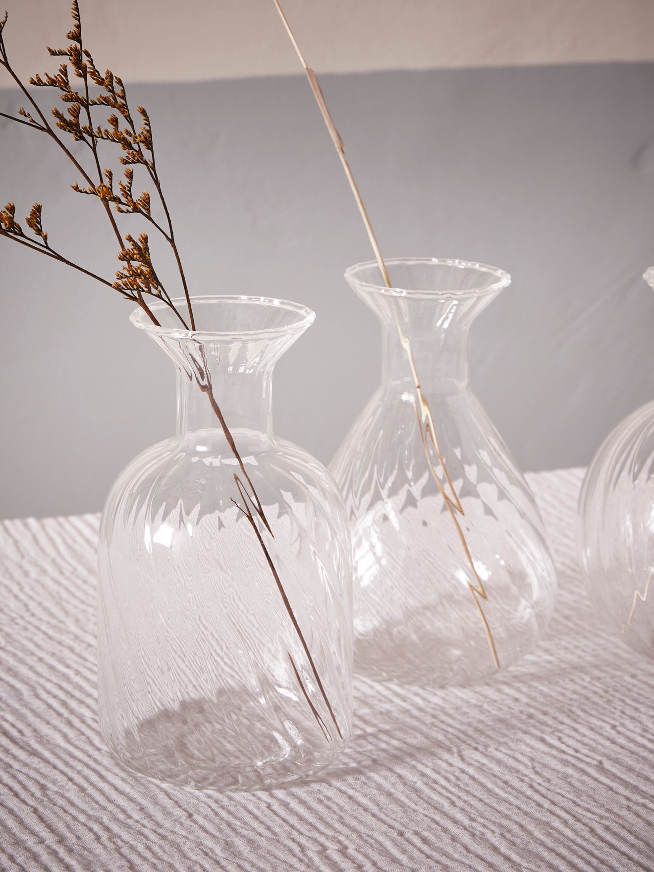 Soliflore en verre par lot de 3