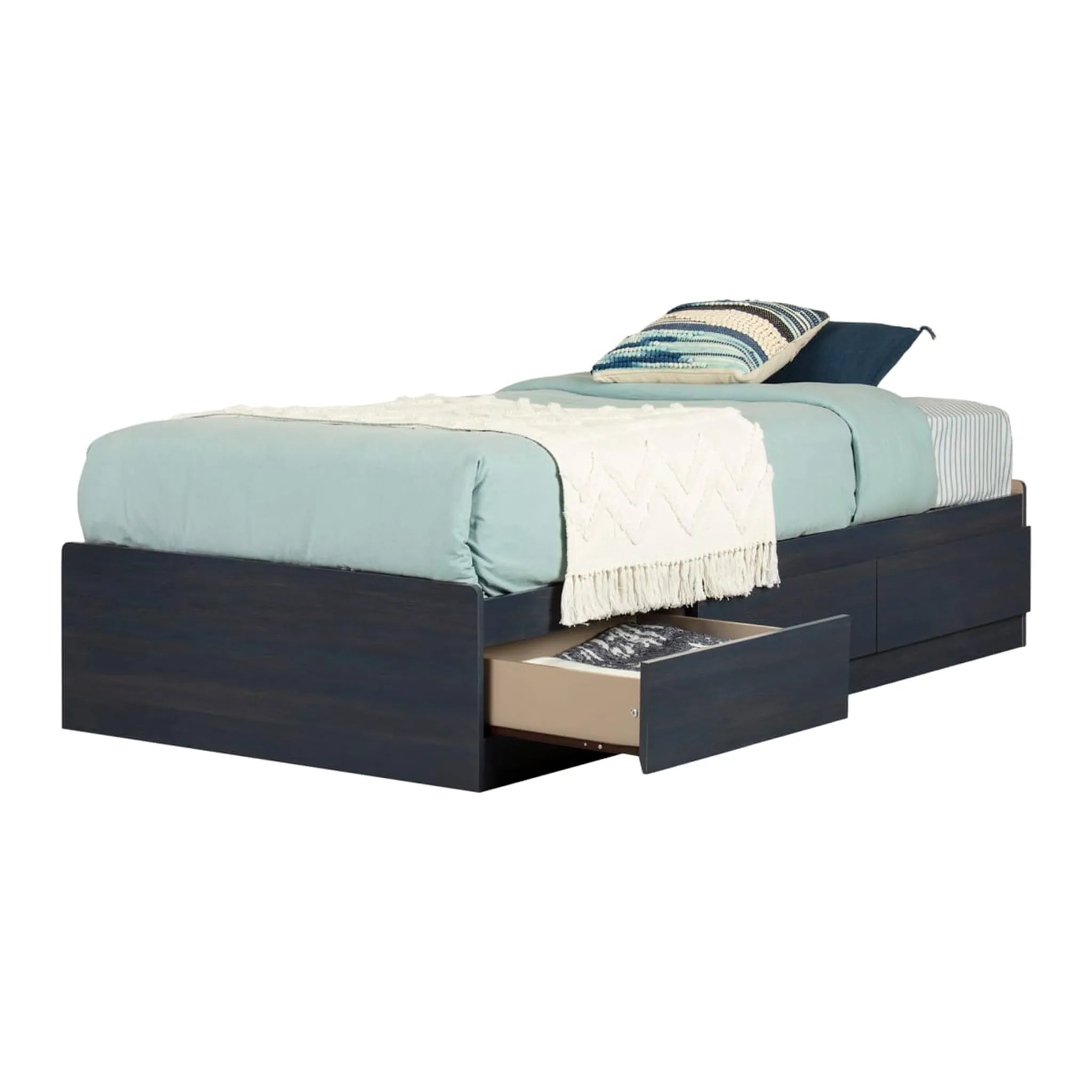 South Shore Lit Matelot Simple 3 Tiroirs - Aviron Myrtille