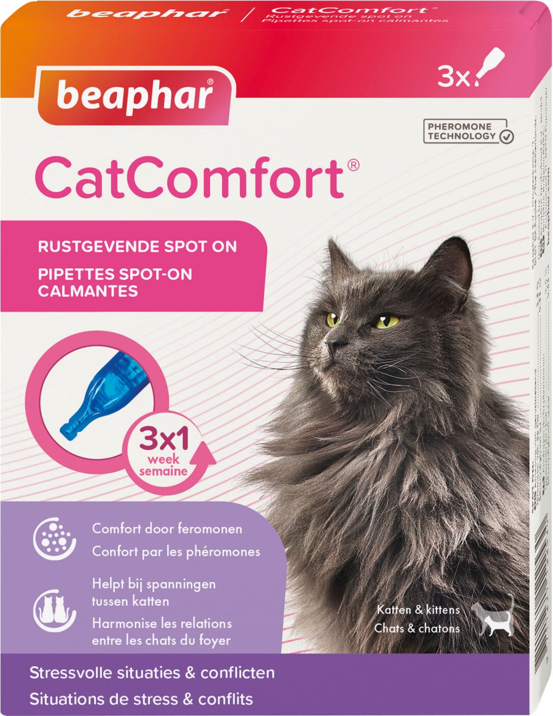 Beaphar spot on Catcomfort 0,55 ml 3 stuks