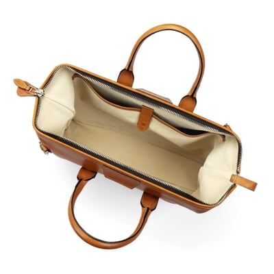 Weekender Stierleder klein, Cognac