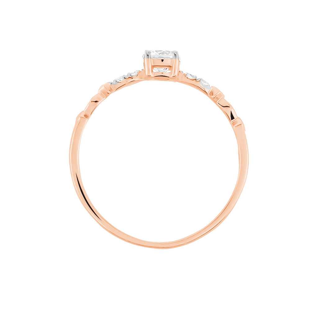Bague Norhen Or Rose Oxyde De Zirconium