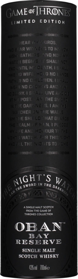 OBAN LITTLE BAY RESERVE THE NIGHT'S WATCH 70CL