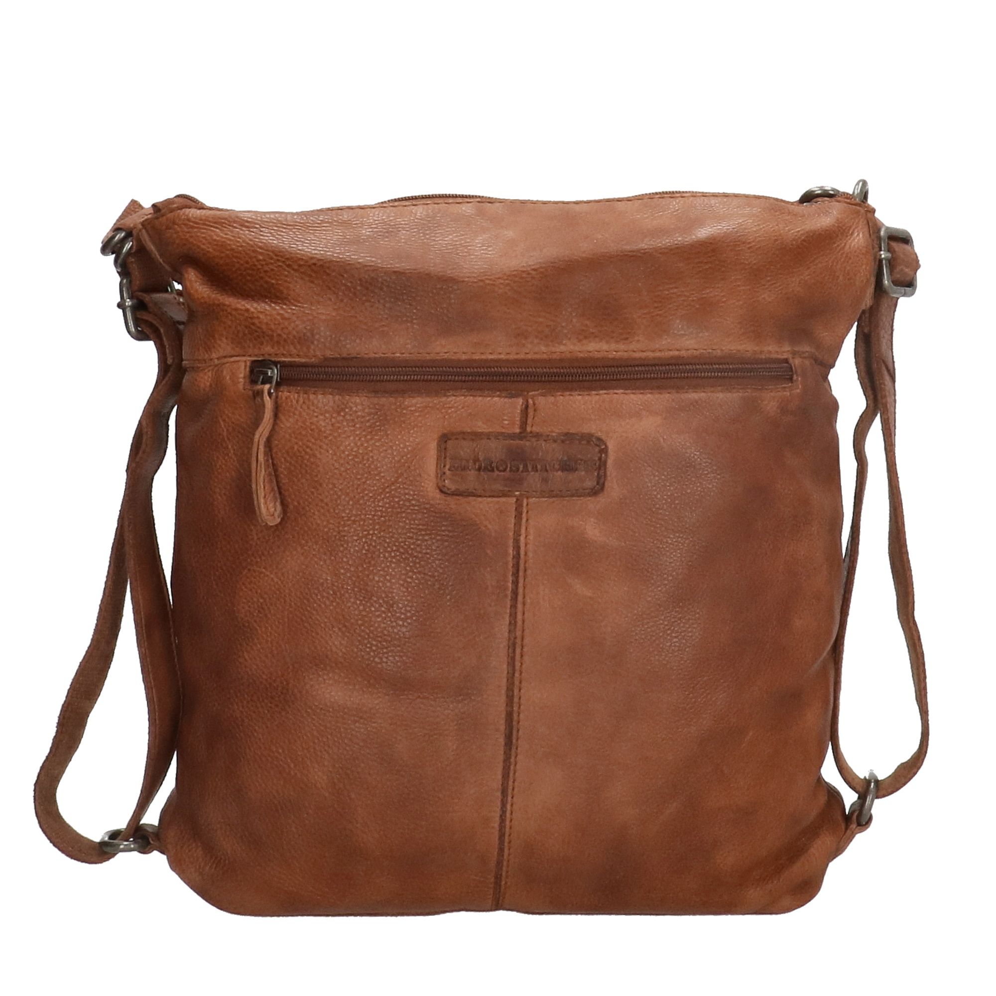 Hide & Stitches Paint Rock Schoudertas /- Rugzak Cognac