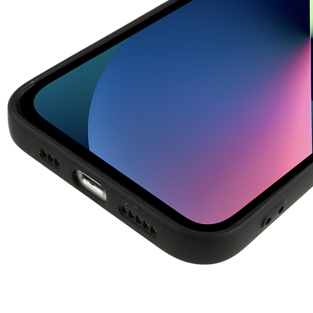 iPhone 13 Gummi Case Hülle mit Kameraschutz - Schwarz (Matt)