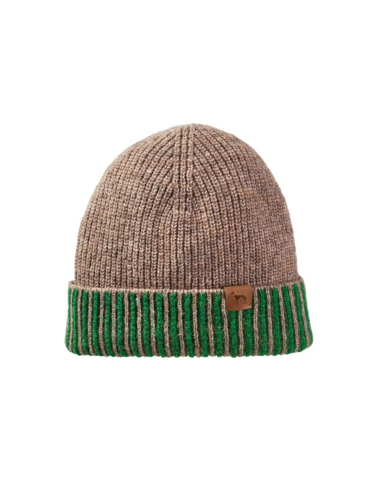 Hunter - Hundepullover Odense 25 + hat, Beige/grøn