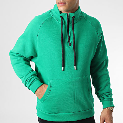 Sweat Col Zippé KL-2101 Vert