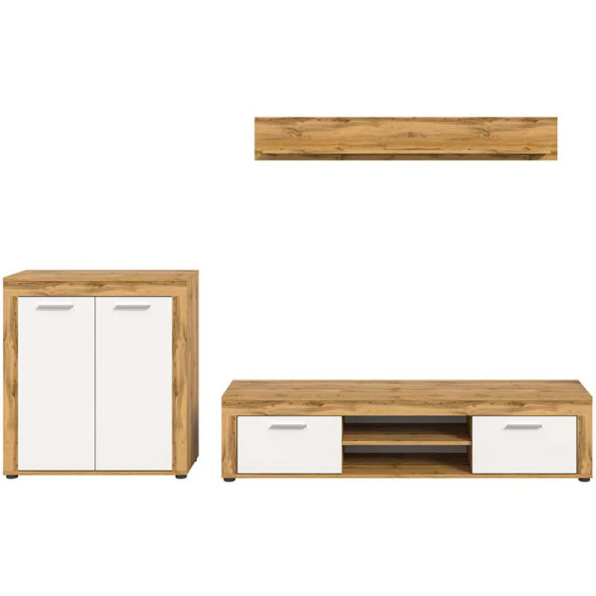 Dansmamaison Composition TV MAJ N°2 - Blanc/Bois