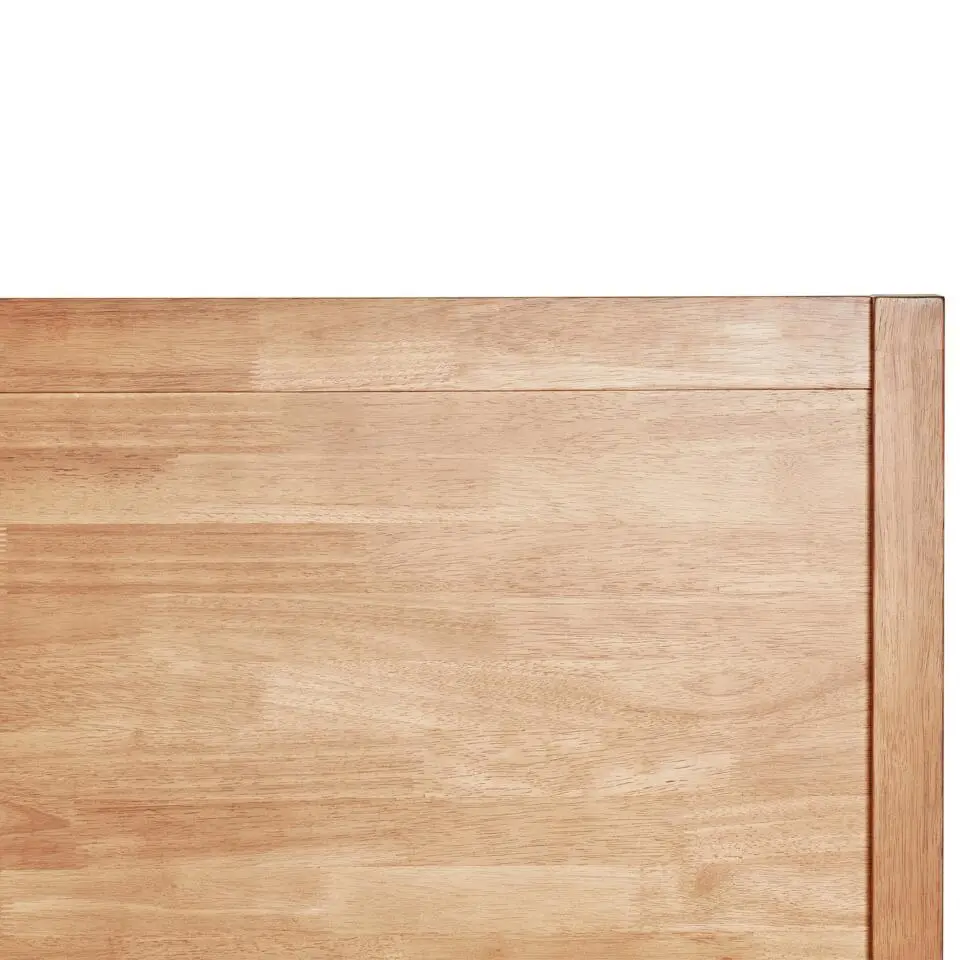 CHAMPAGNAT - Tweepersoonsbed - Lichtbruin - 140 x 200 cm - Rubberhout