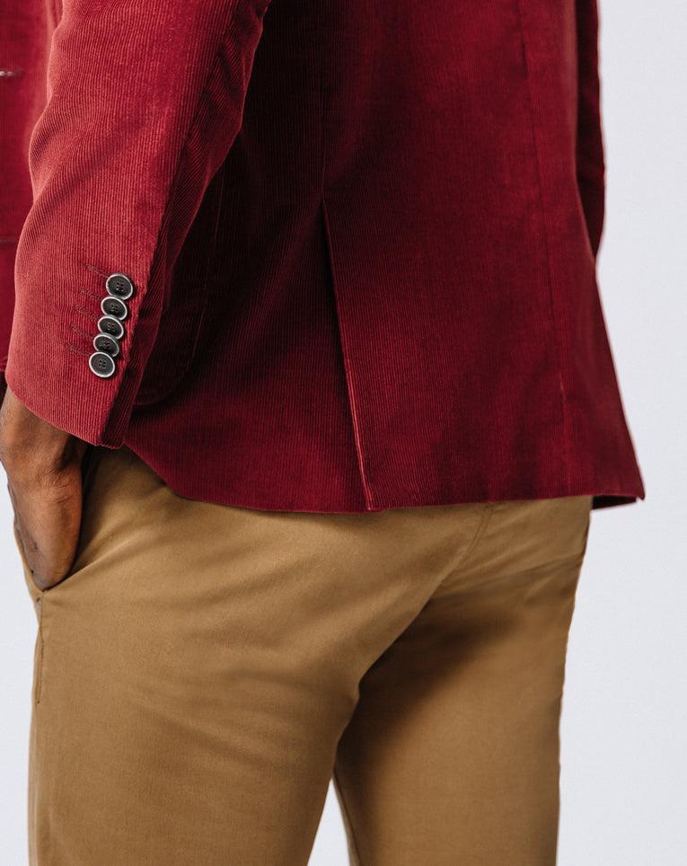 Veste velours côtelé brique 