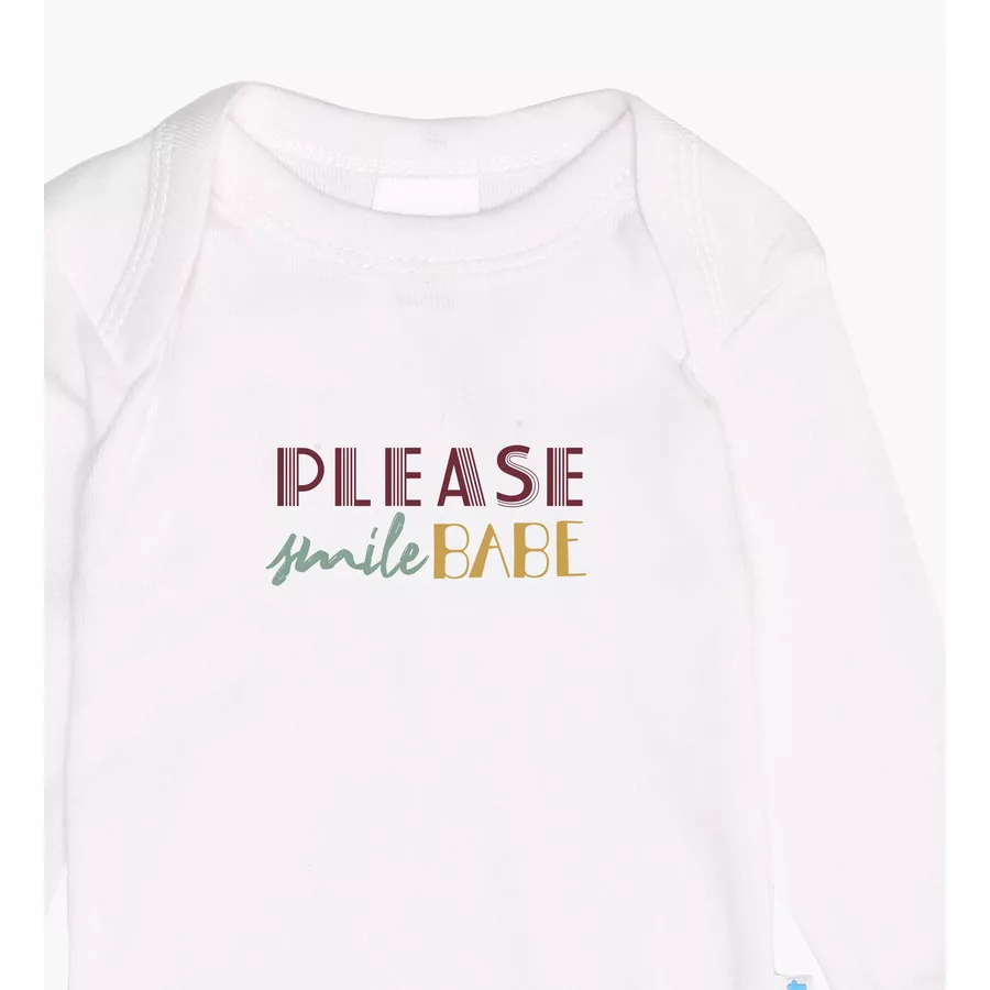 Liliput Langarmbody 2er-Pack please smile gelb-weiß gestreift  weiß