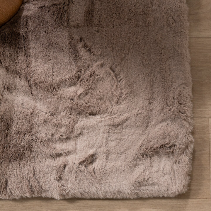 Zacht Hoogpolig vloerkleed - Comfy Supreme Taupe