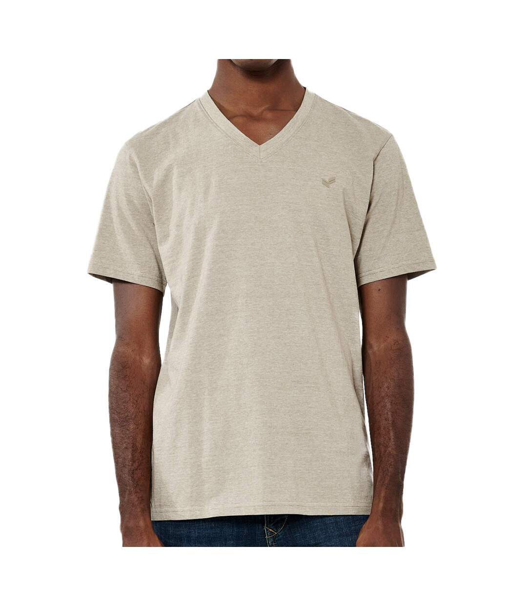 T-shirt Écru/Marron Homme Kaporal Savee