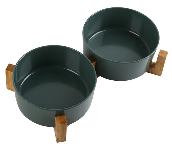 Dehner Lieblinge Melaminnapf-Set, grün, 2 x