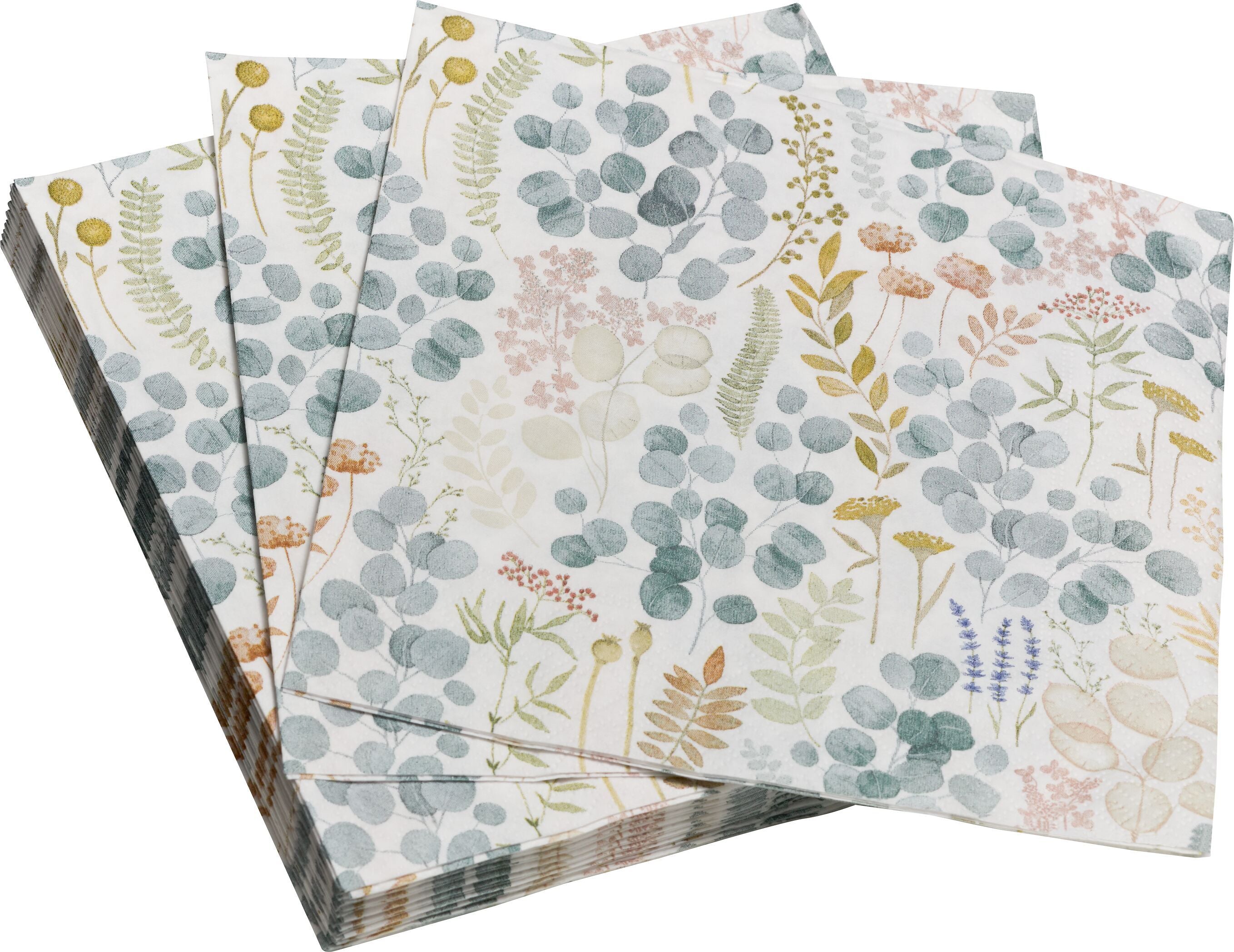 ALYSSA Papierservietten - Multicolor / B: 33.0 cm x T: 33.0 cm x H: 0.1 cm