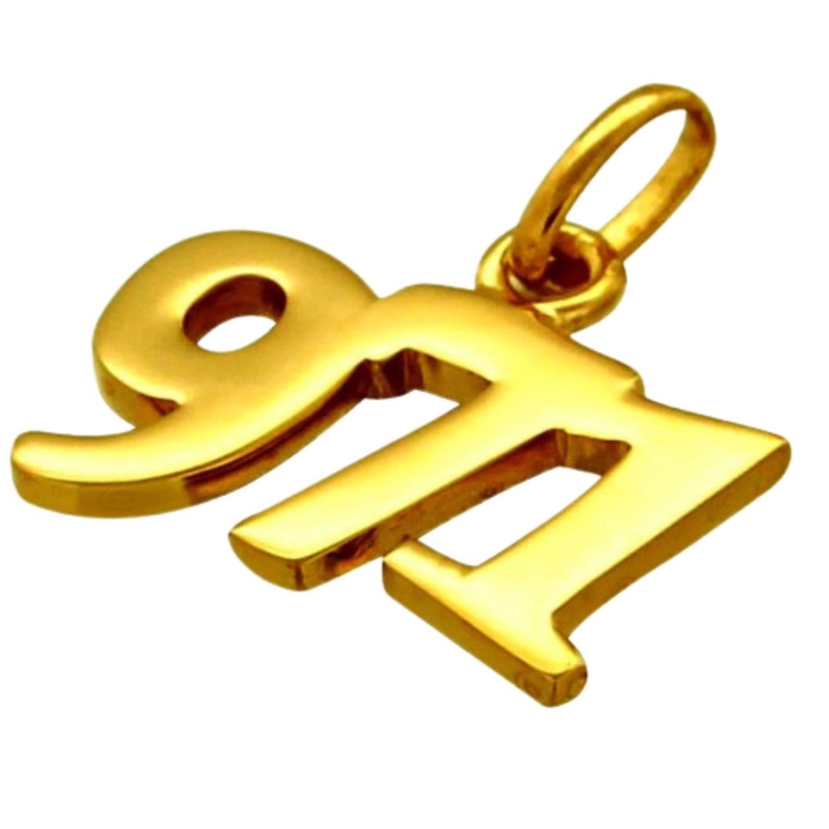 Pendentif 971 97-1 97 - 1 Ile de Guadeloupe en plaqué or + chaîne