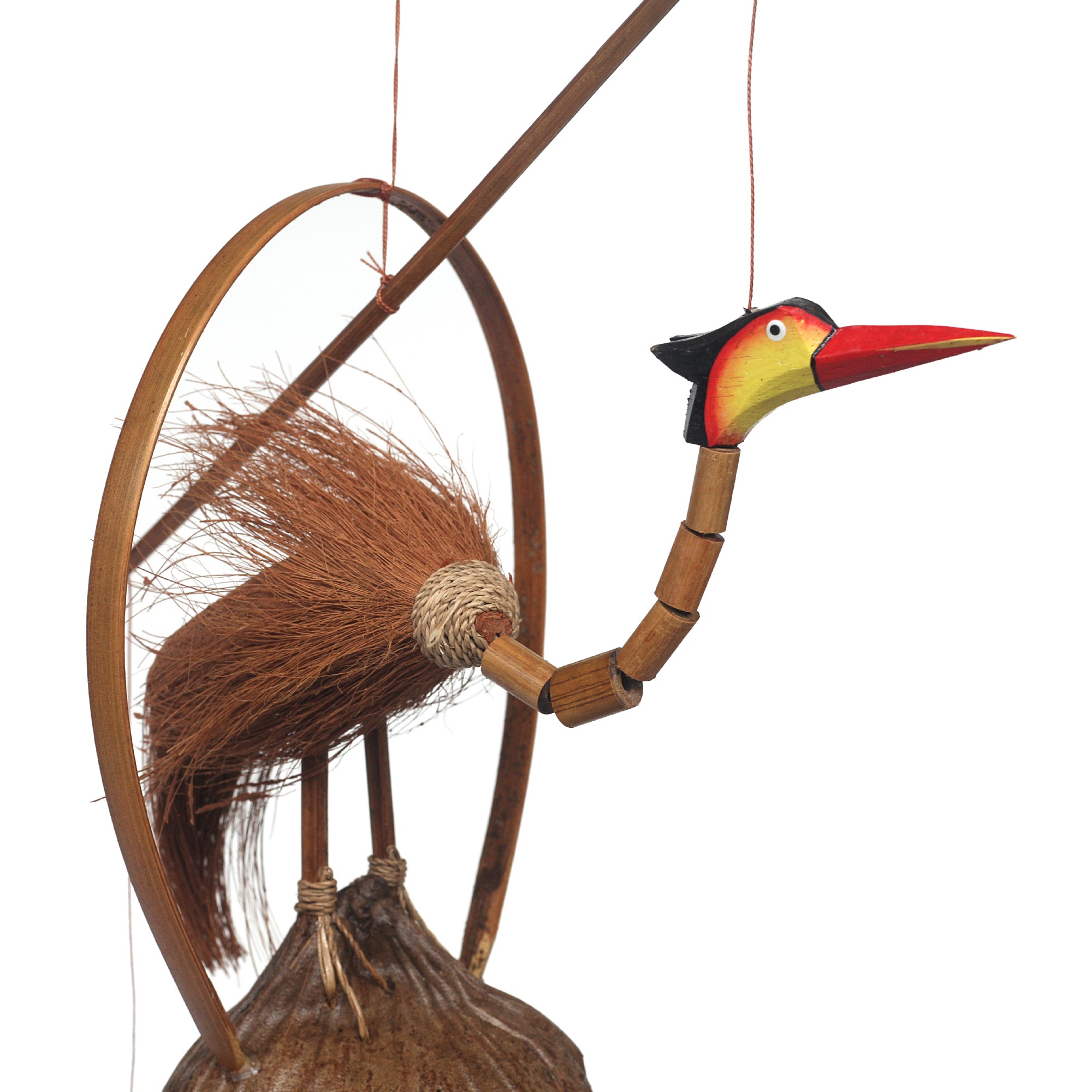Windspiel 'Vogel', Bambus, B 40 cm, H 100 cm günstig bestellen