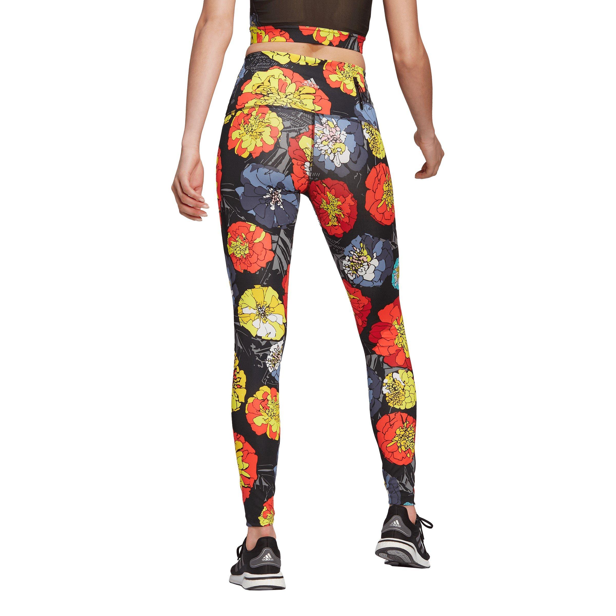 adidas Floral Running Leggings Womens