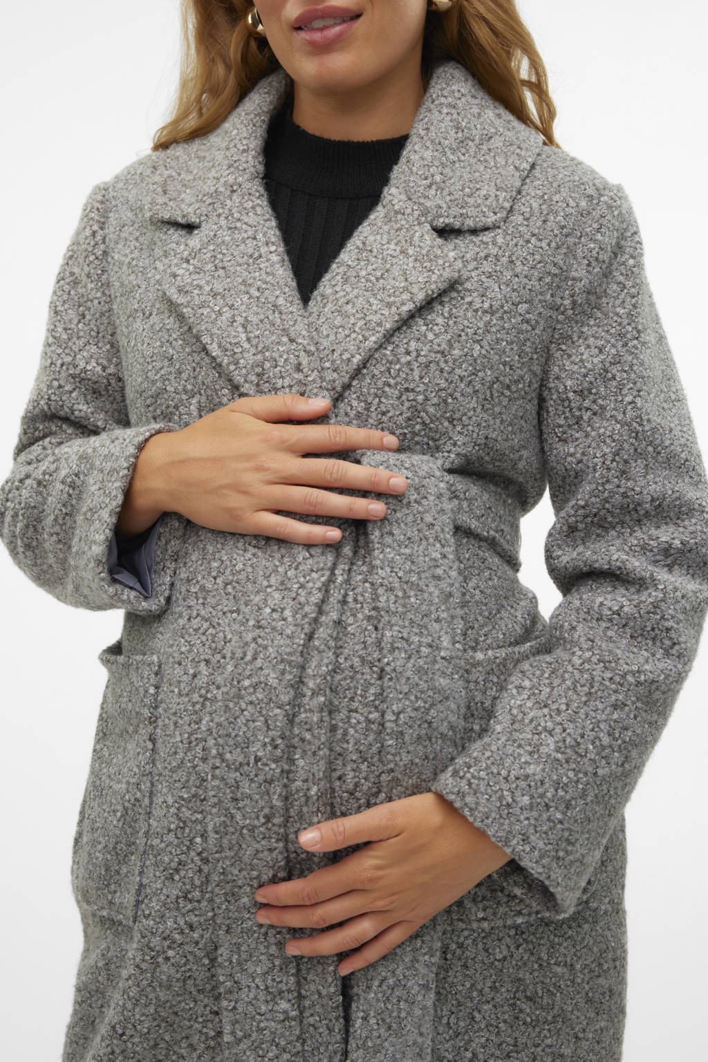 MAMALICIOUS zwangerschapstrenchcoat tussen MLJENNA grijs