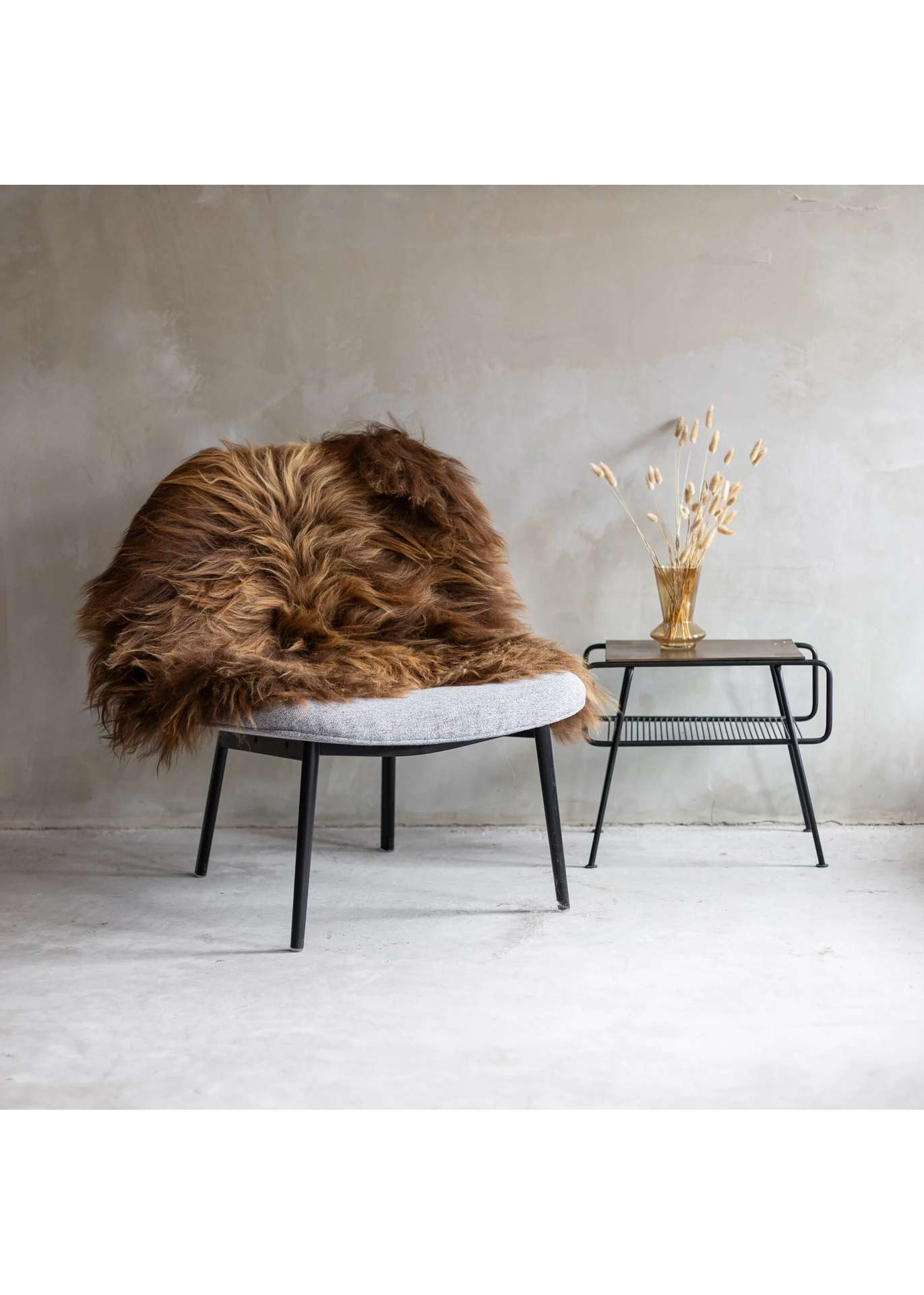 Ijslands schapenvacht flame brown