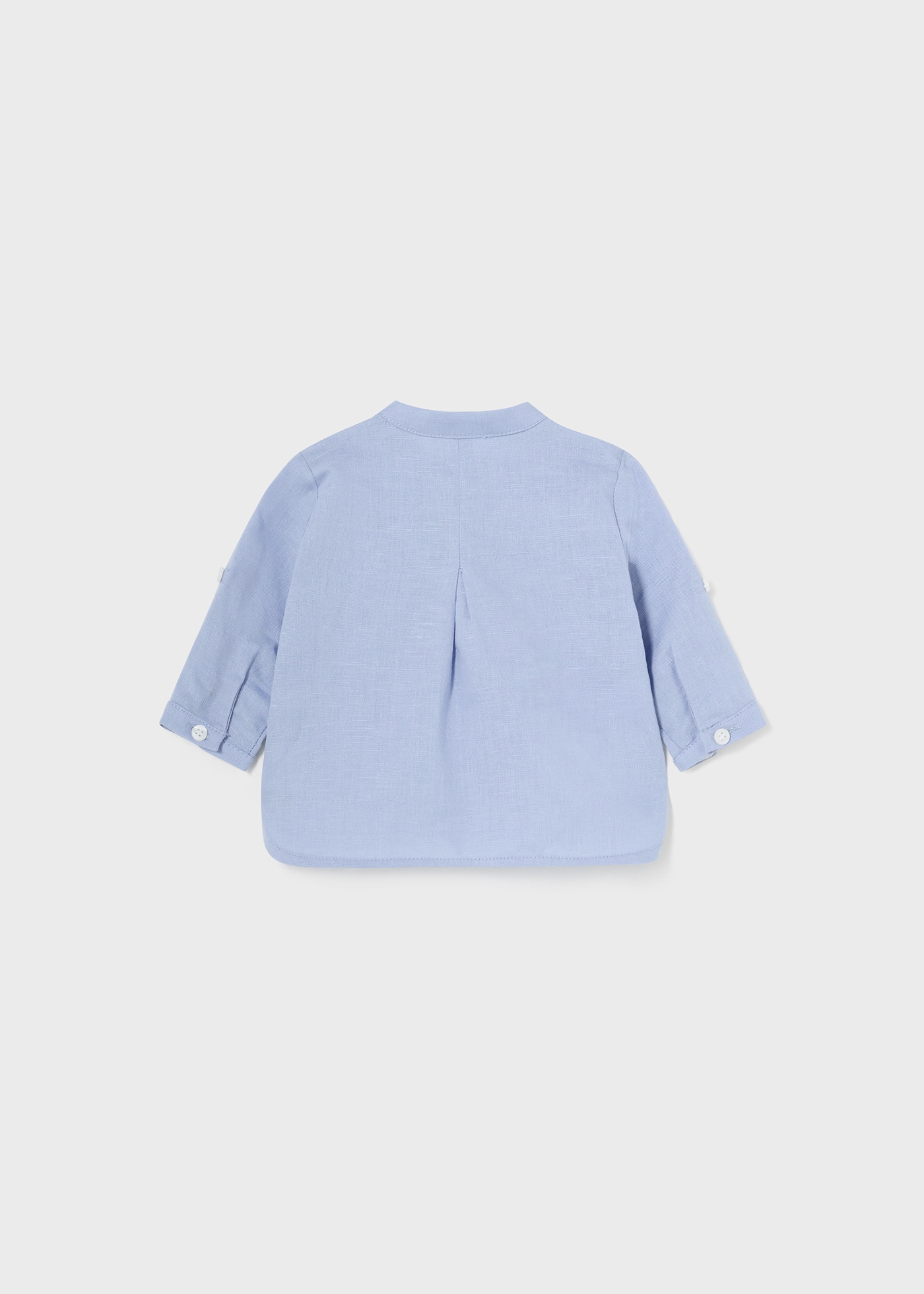 Camisa mandarim de linho europeu para recém-nascido Capri
