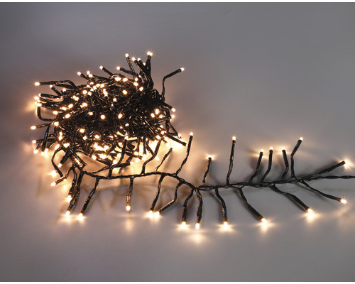 LED Cluster Lichtsnoer Lafiora, 5,6 m + 10 m aansluitdraad, 560 LED's, warm wit licht, inclusief timer en dimmer