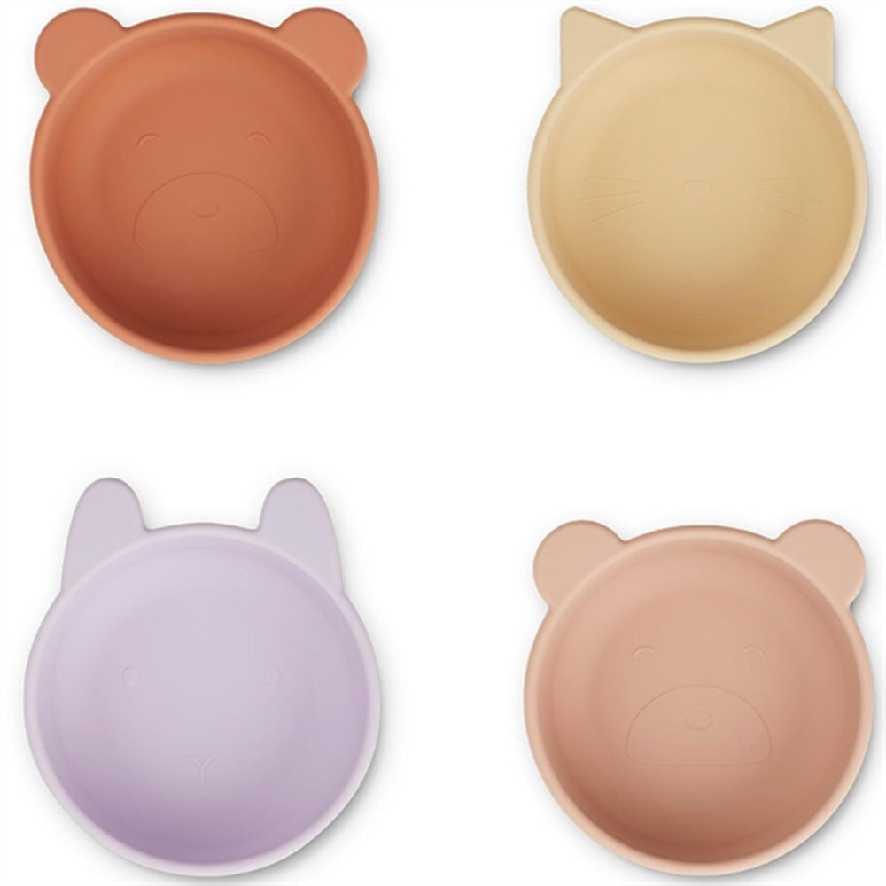 Iggy Silicone Skåle 4-pak Light Lavender Mix - LieWood
