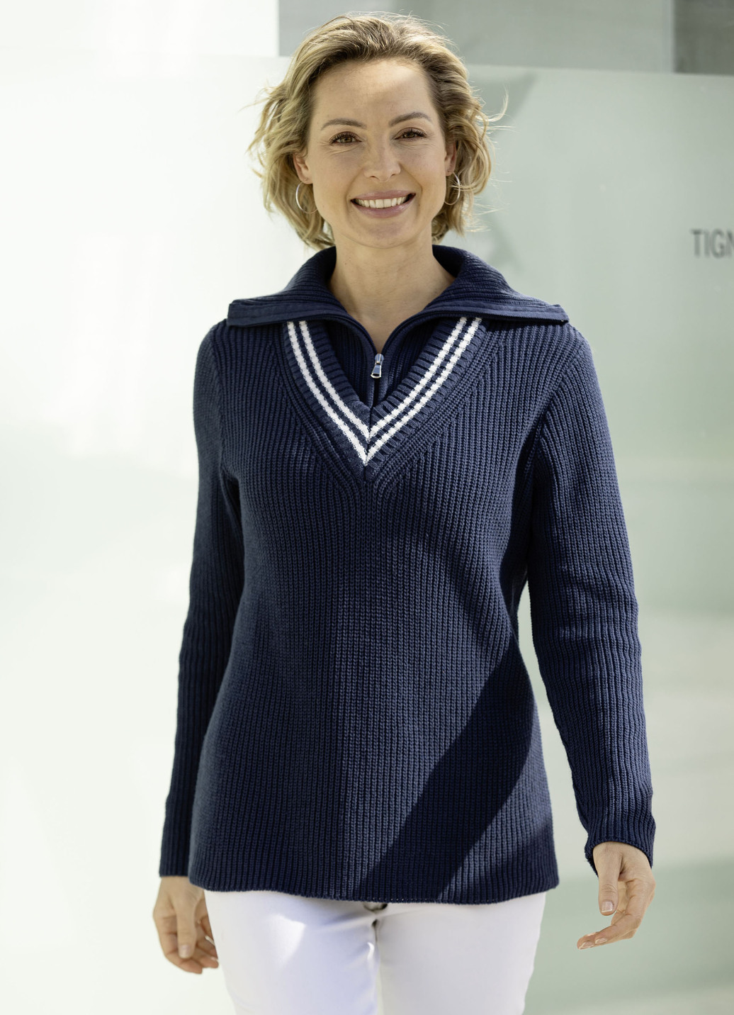 Pullover mit nachhaltig recycelter Baumwolle