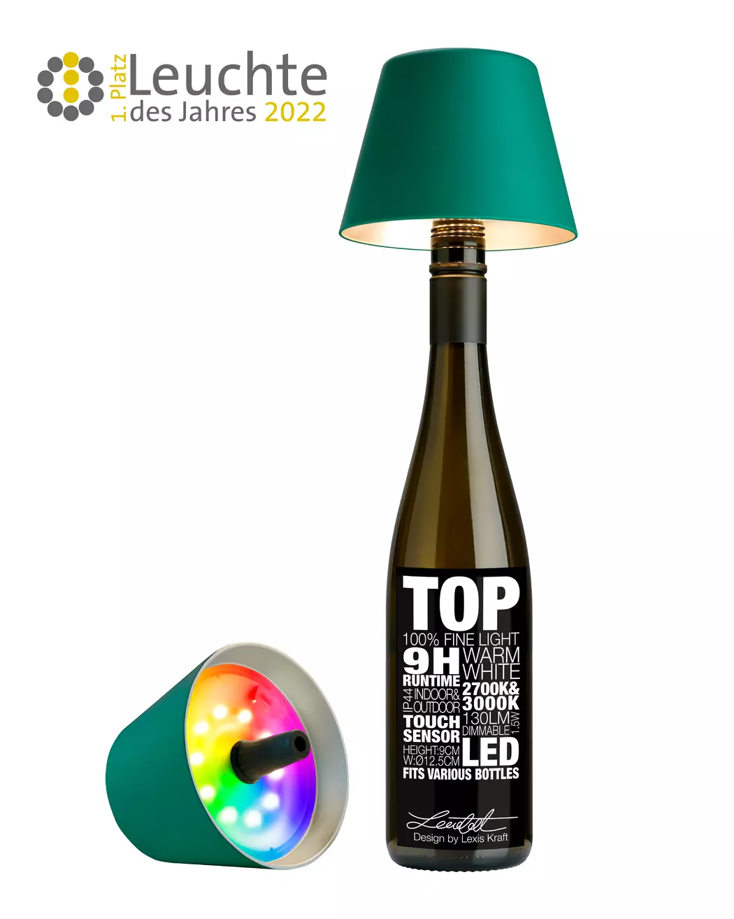 LED-Akku-Flaschenaufsatz Top 2.0