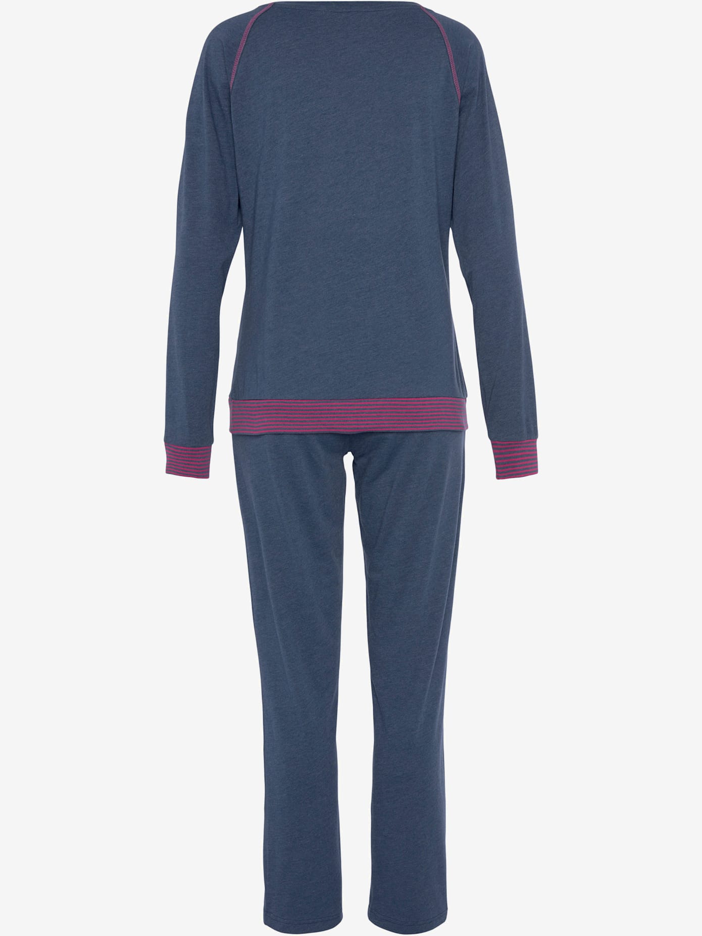 Pyjama avec bords-côtes en fils teintés couleur fluo