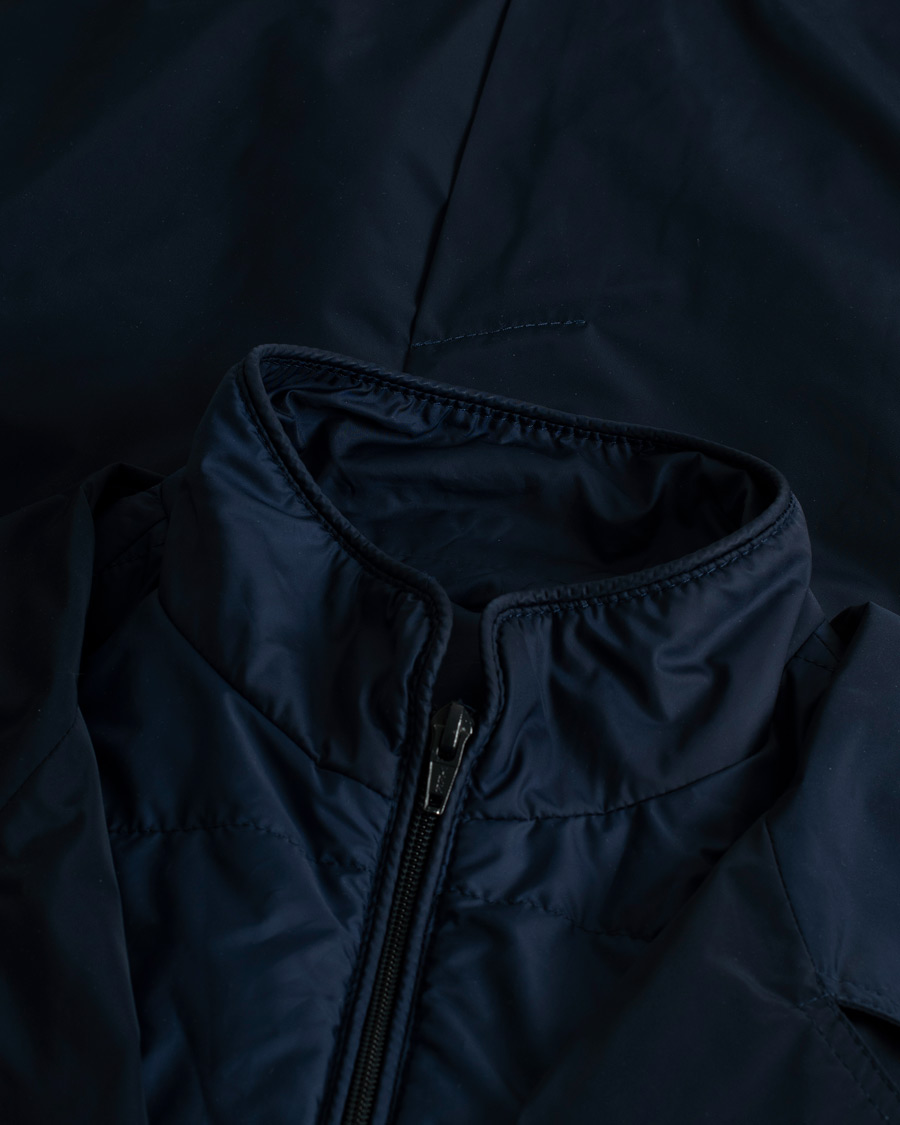 Morris Heritage Double Breasted Nylon Coat Navy 46