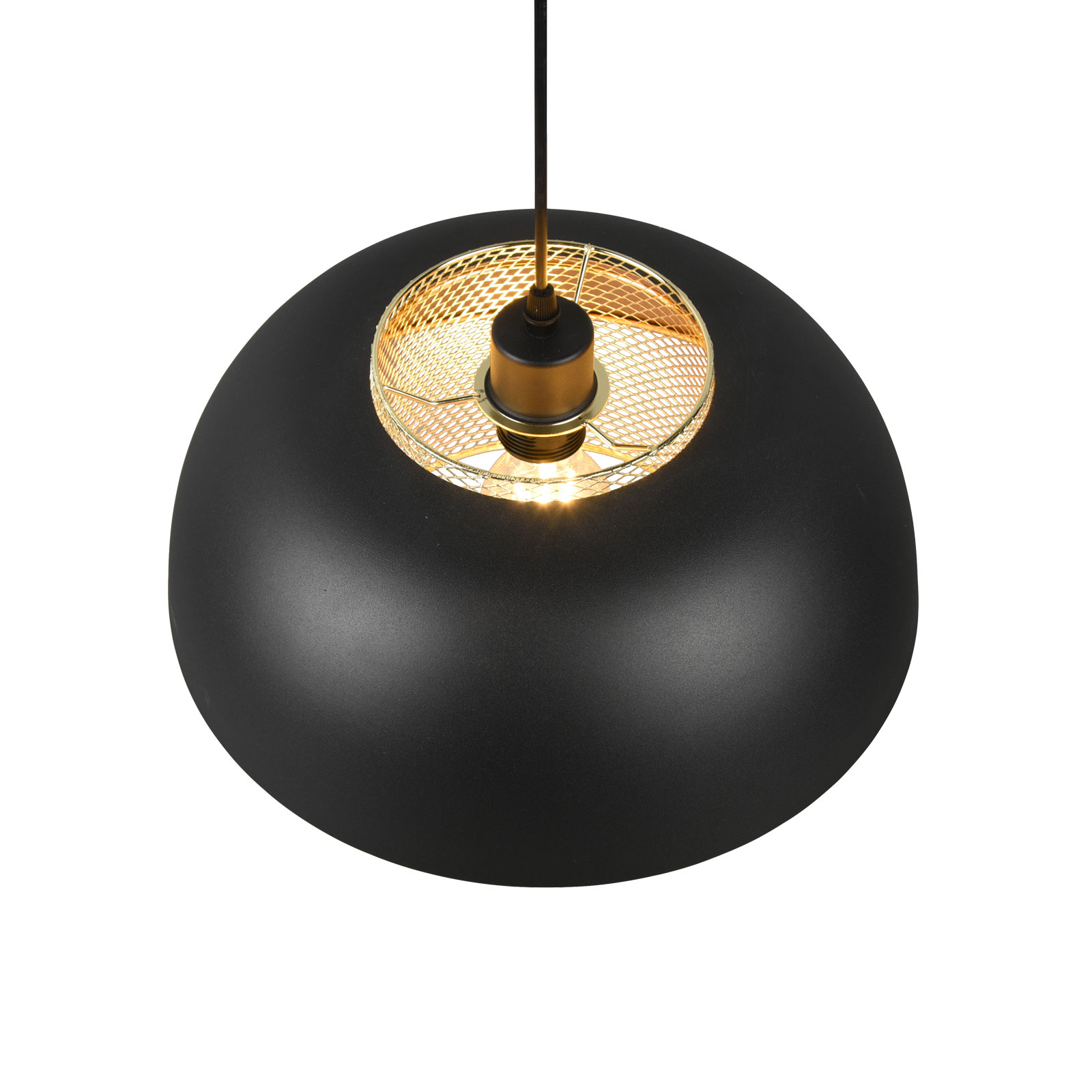 Pendelleuchte - schwarz-gold - Industrial Style - 35 cm