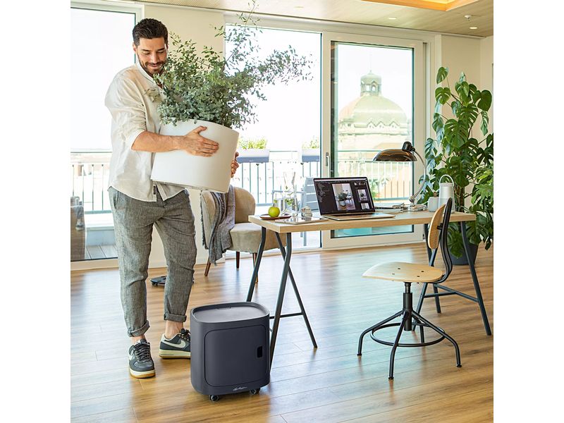 Lechuza PILA Color Storage 35/ Planter 35 KIT Sandbraun Kombinierbares Pflanzsystem mit praktischem Stauraum