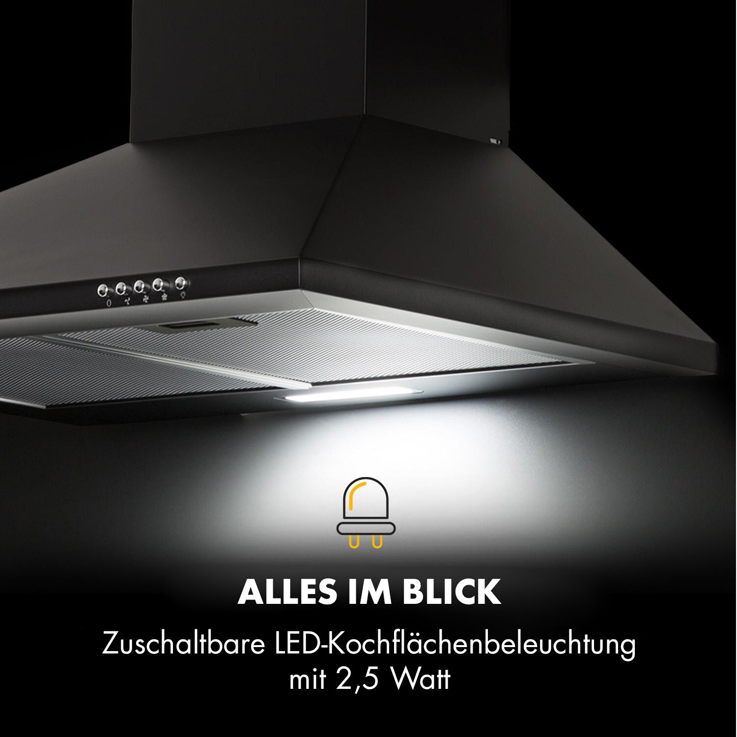 Zugspitze 60 Dunstabzugshaube Wandhaube 65W 310m³/h LED