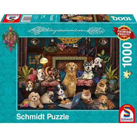 Schmidt Spiele Puzzle - Bunter Abend im Salon, 1000 Teile