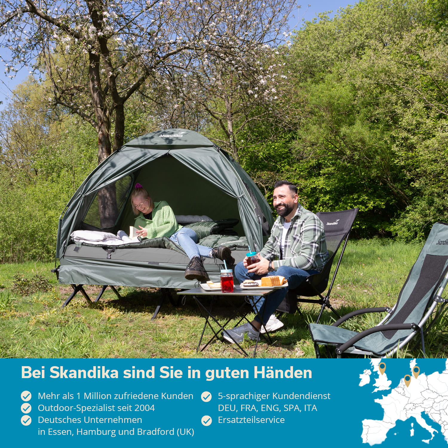 Skandika Haug tentbed regenkap