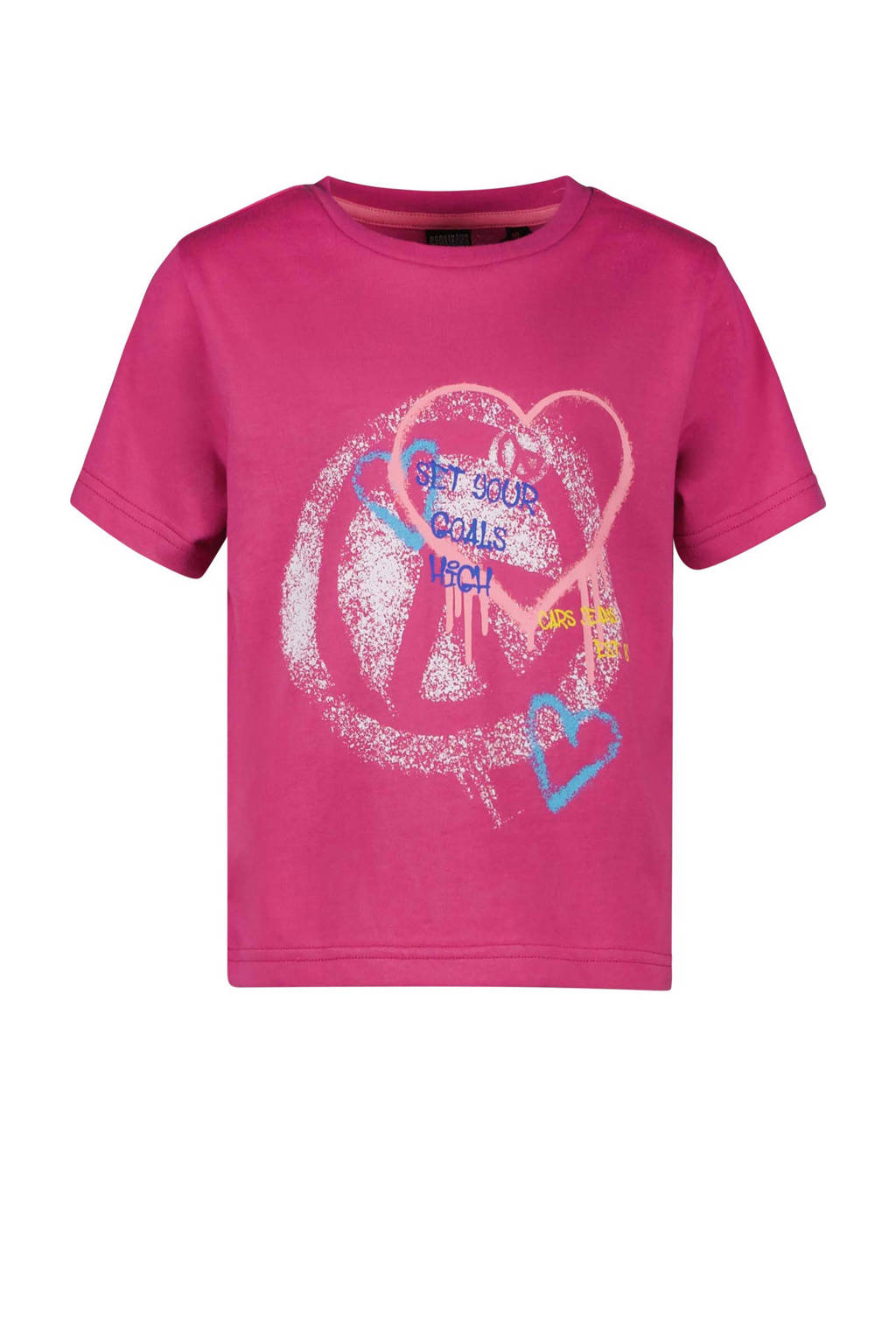 Cars T-shirt AINO met printopdruk fuchsia