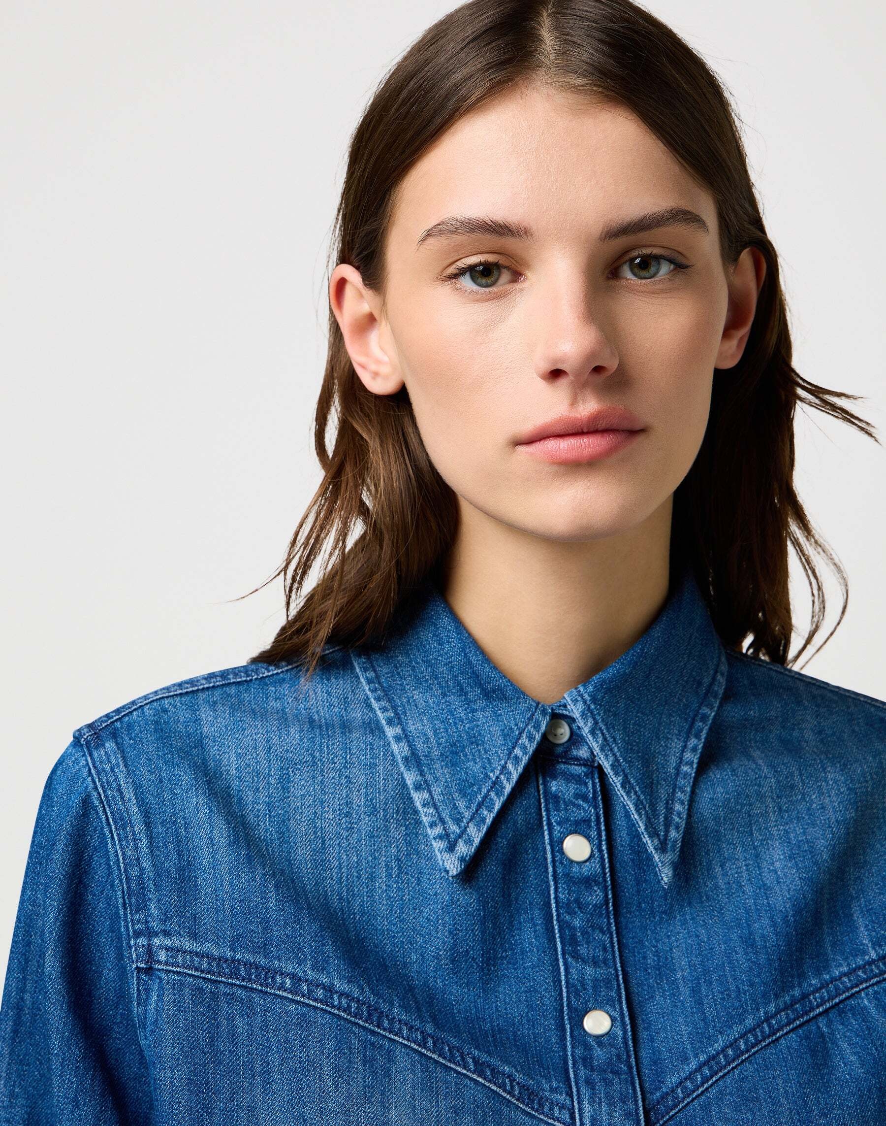 Wrangler Jeansbluse »WRANGLER Jeanshemd Yoke Denim Shirt«