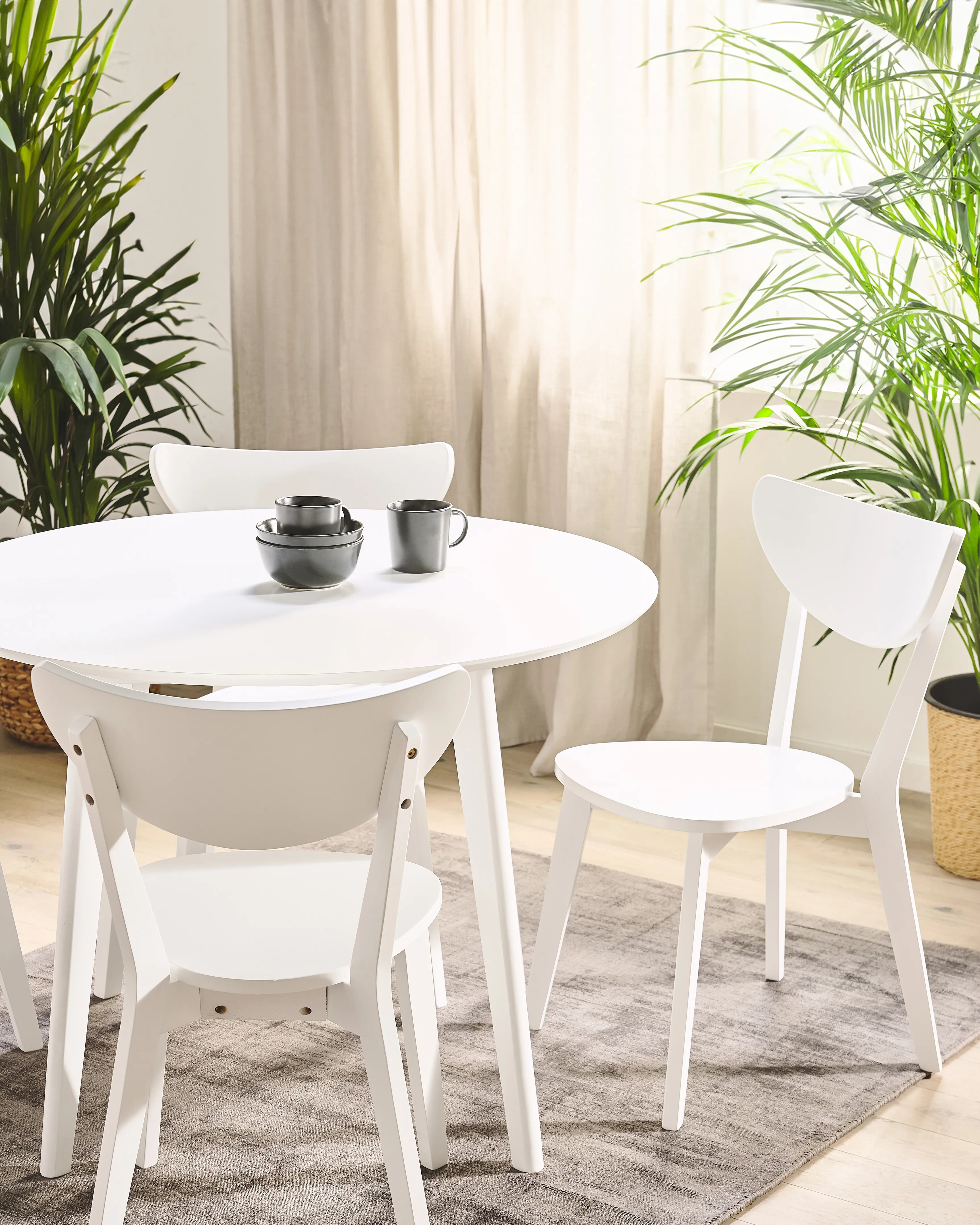 Set van 2 eetkamerstoelen ROXBY Wit
