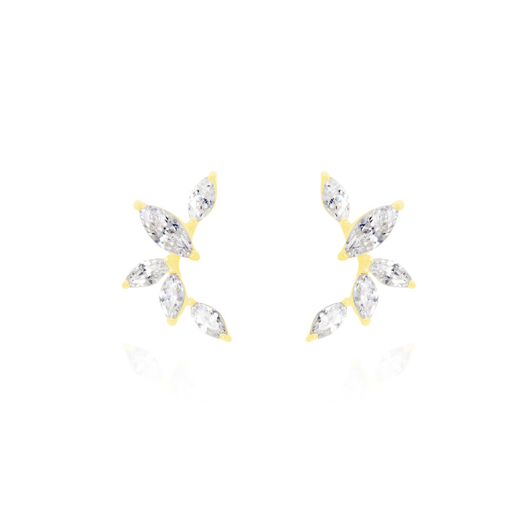 Boucles D'oreilles Barrettes Youssa Barrettes 5 Or Jaune Oxydes