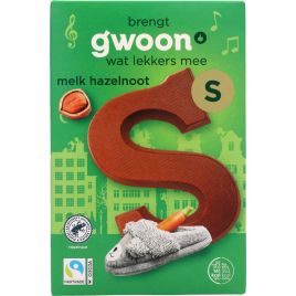 Chocoladeletter S melk/noot  (135 gram)