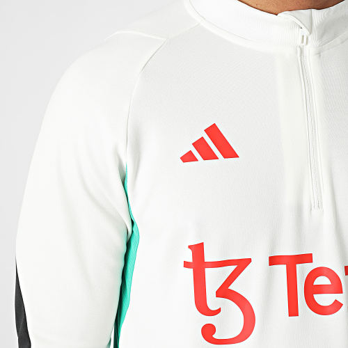 Sweat Col Zippé Slim Manchester United IA7292 Blanc