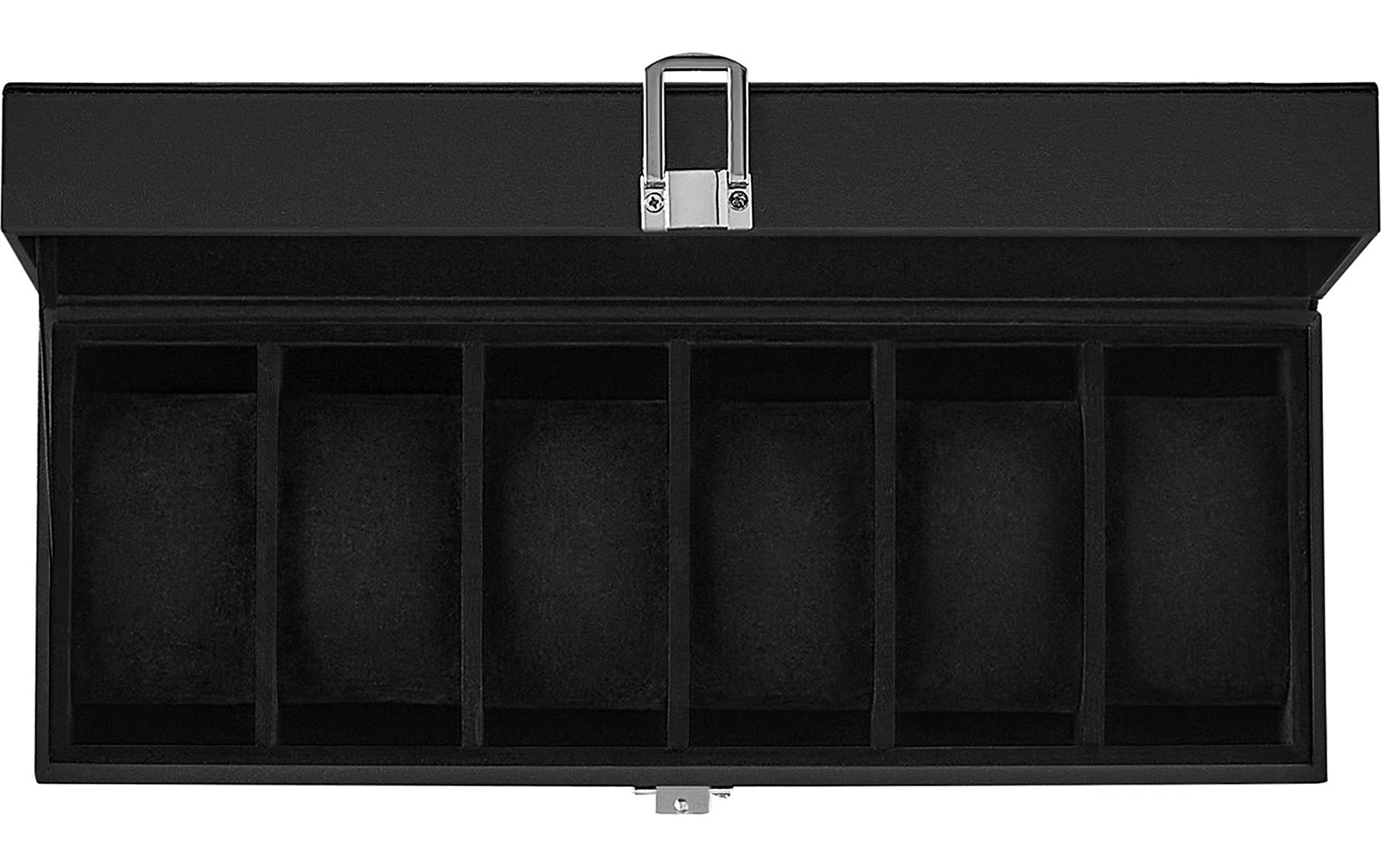 Uhrenbox für 6 Uhren SchwarzUhrenschatulle